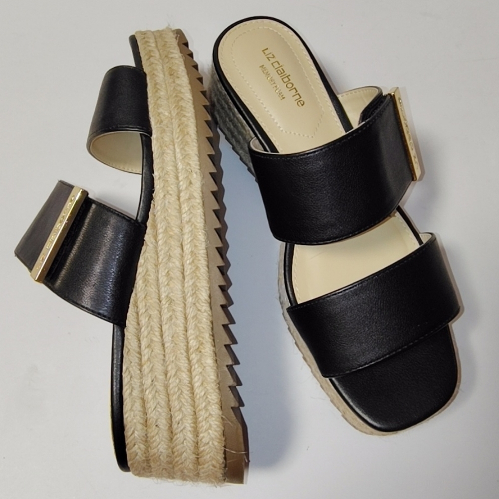 Liz Claiborne Embrook Women's Double-Band Espadrille Slide Wedge Platform Sandal - Picture 10 of 12